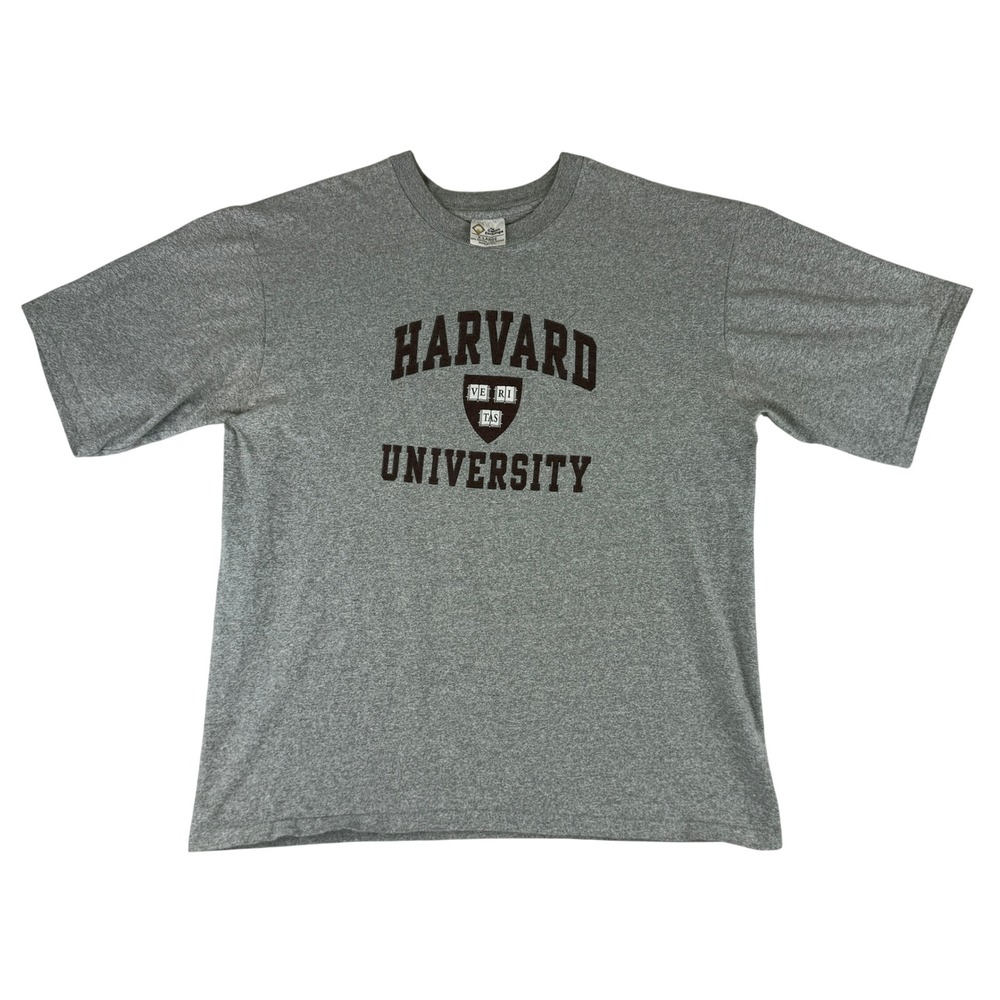 Vtg. The Cotton Exchange Harvard T-Shirt Mens XL Gray Made in USA Single Stitch.